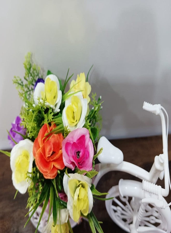 VRB Dec مزهرية زهور عصرية على شكل دورة من VRB Dec مع باقات زهور للطاولة المركزية، غرفة النوم، غرفة المعيشة، ديكور المنزل والهدايا (عبوة من قطعة واحدة، سلة وردية، بلاستيك) - Image 4